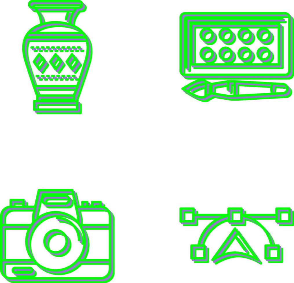 Vase and Water Colors Icon vector