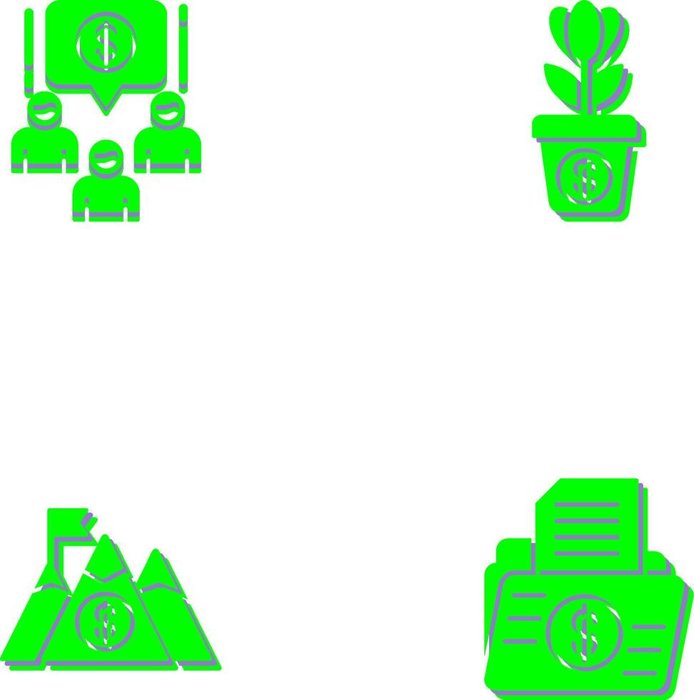 Growth and Money Icon vector