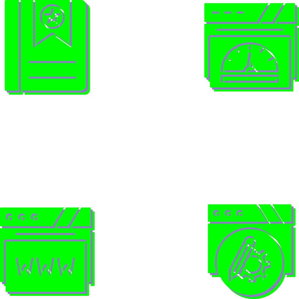 Bookmark and Speedometer Icon vector
