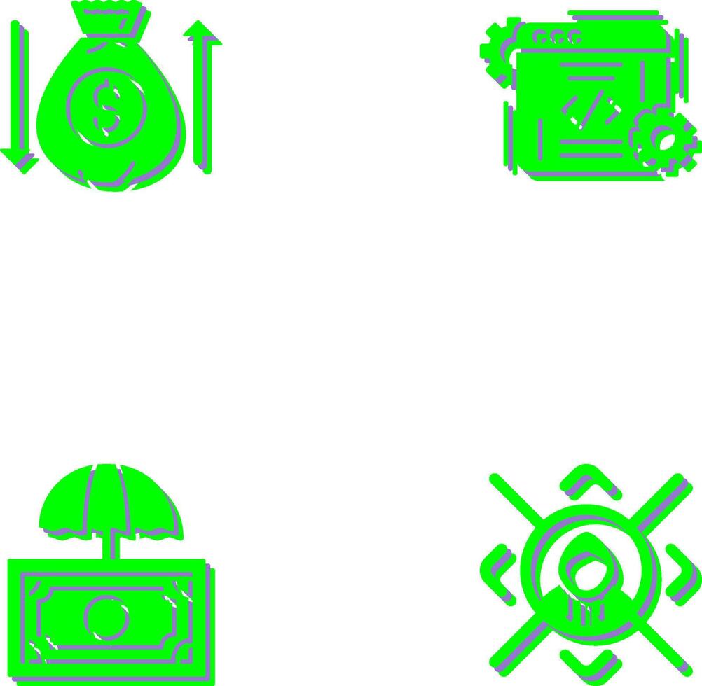 Money Bag and Coding Icon vector