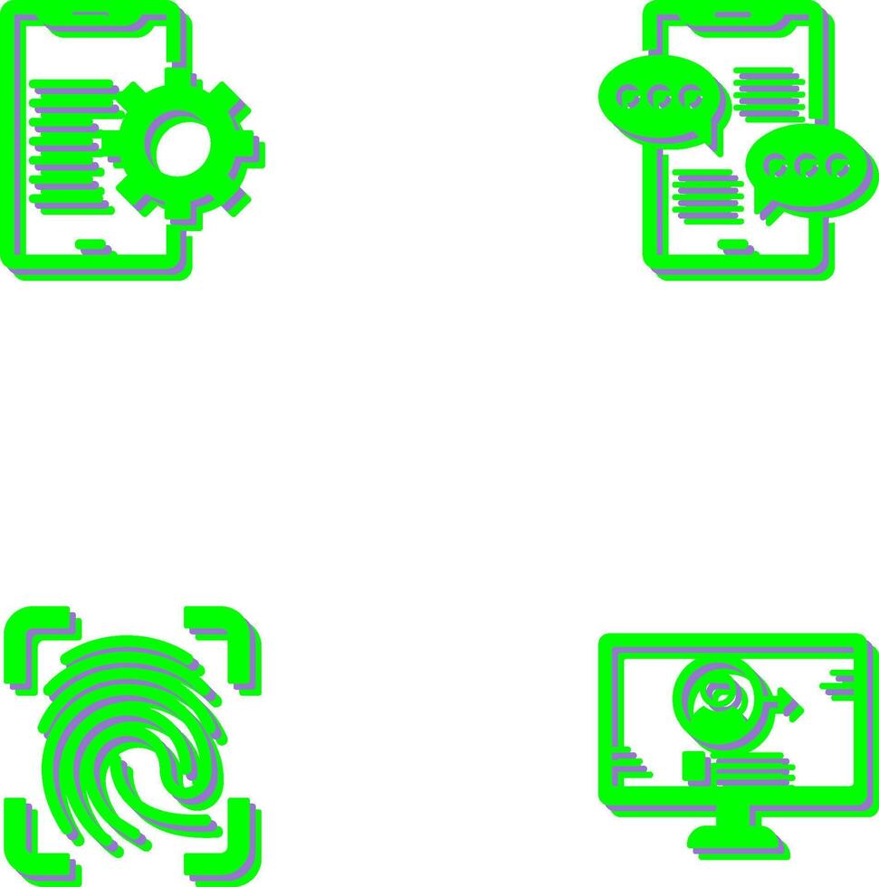 Settings and Chat Icon vector