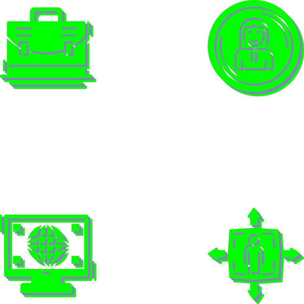 Briefcase and User Icon vector