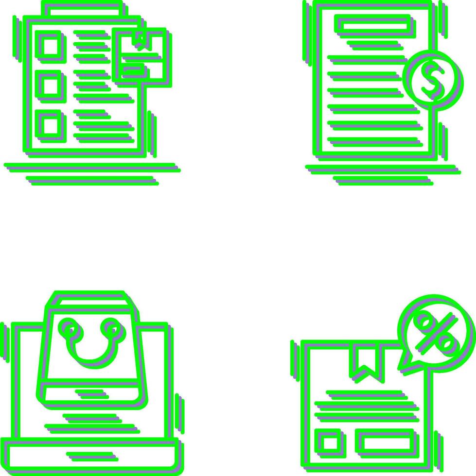 Order List and Your Bill Icon vector