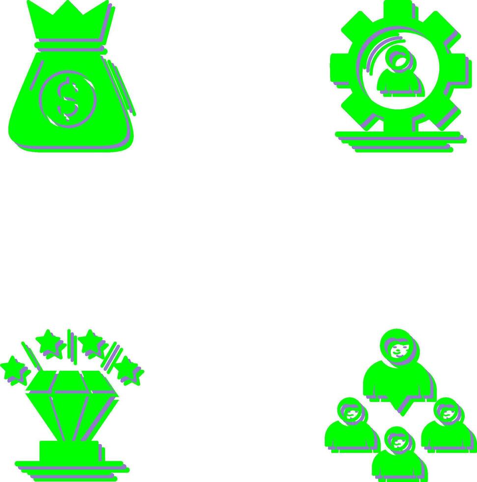 Money Bag and Management Icon vector