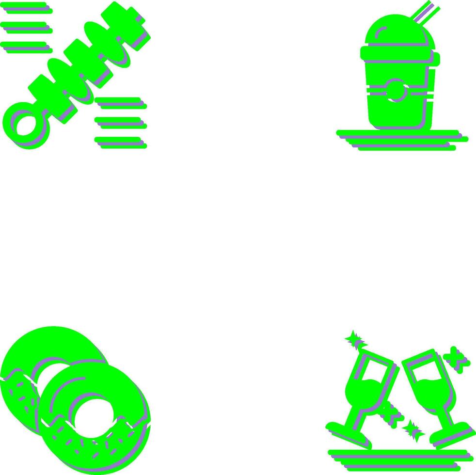 Skewer and Frappe Icon vector