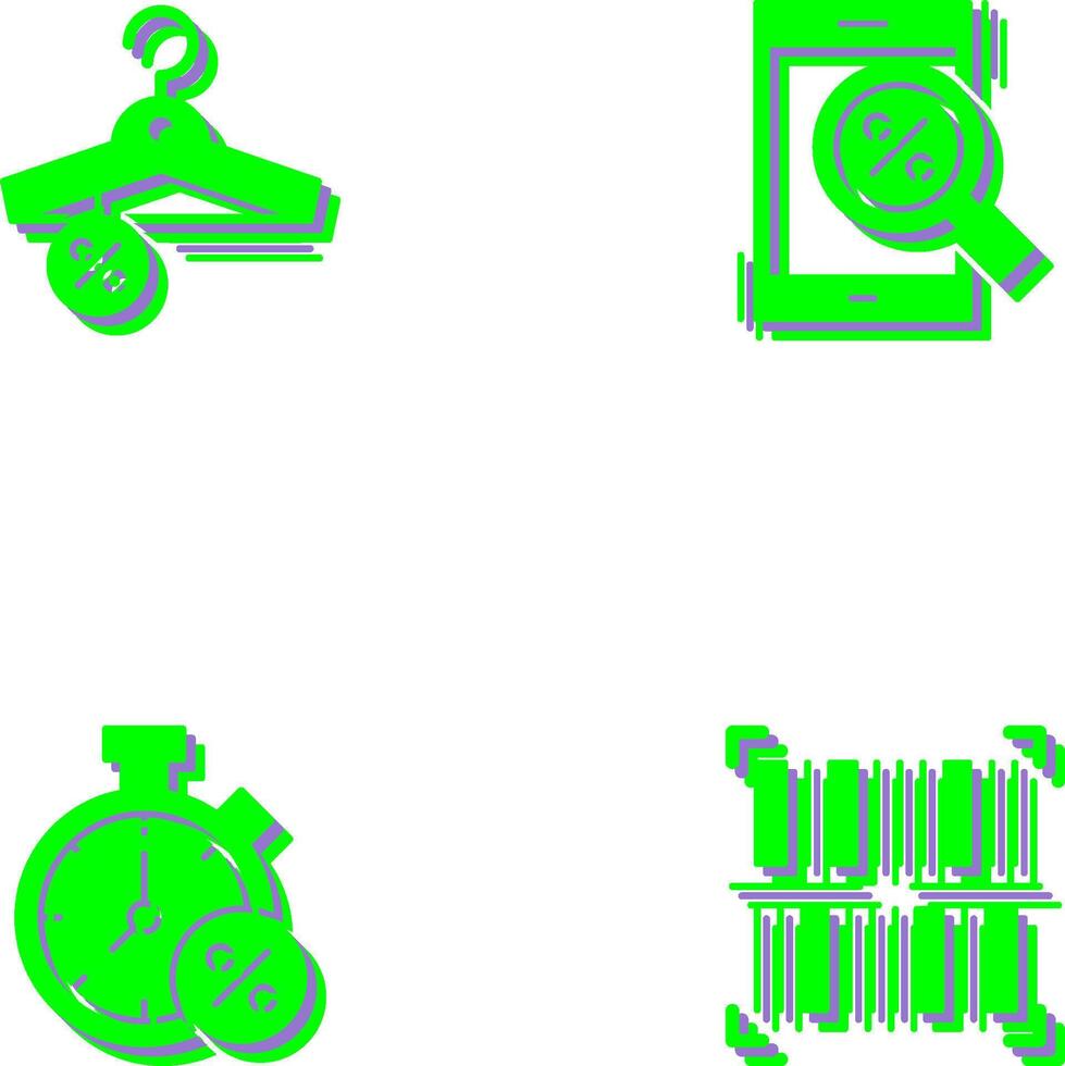 Hanger and Magnifying Glass Icon vector