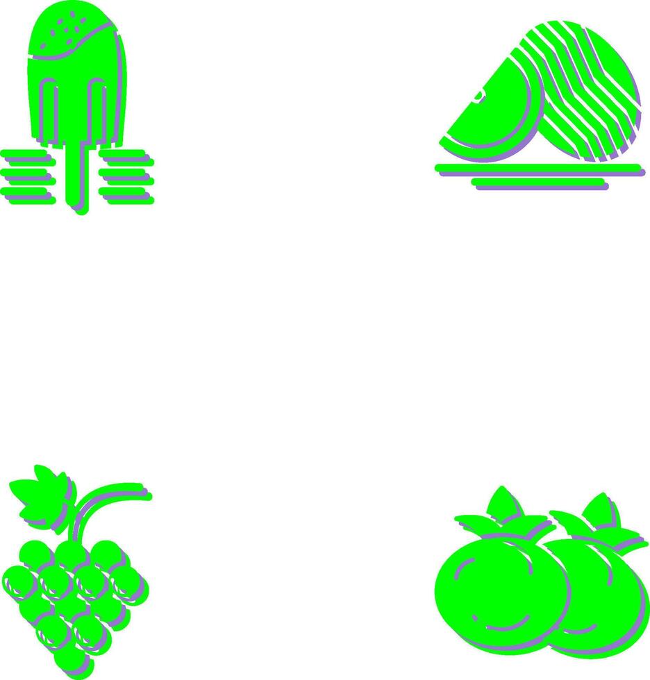 Popsicle and Watermelon Icon vector
