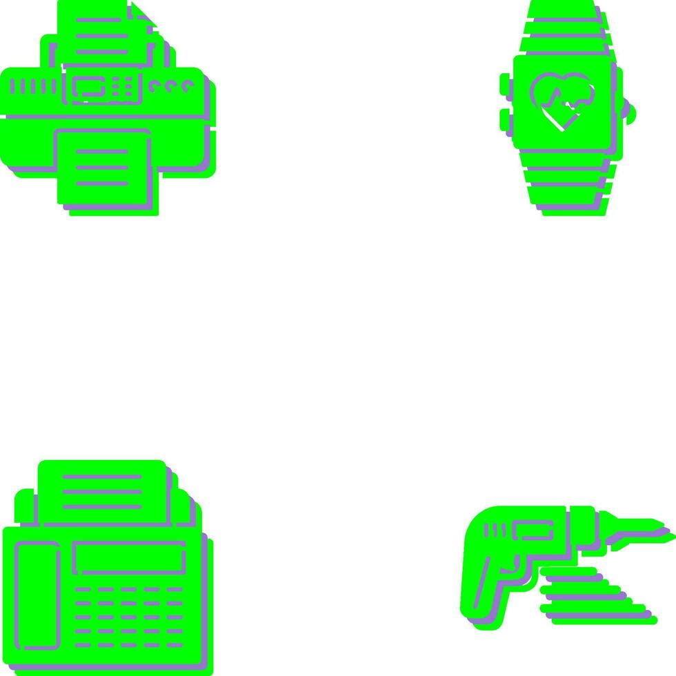 Smartwatch and Printer Icon vector