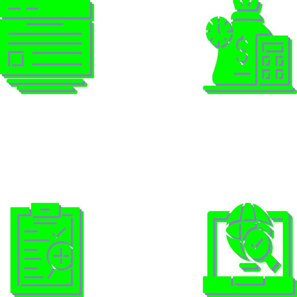 Website and Expense Icon vector