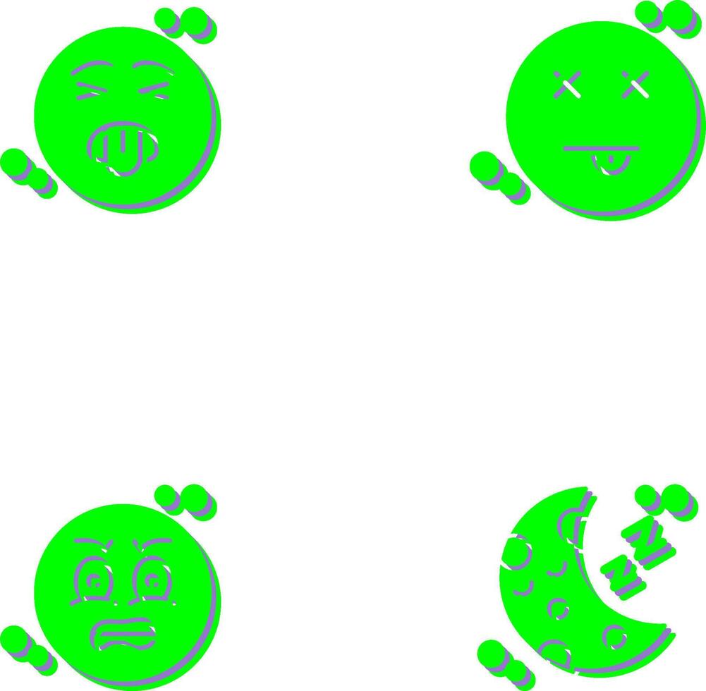 Disgusted and Dead Icon vector
