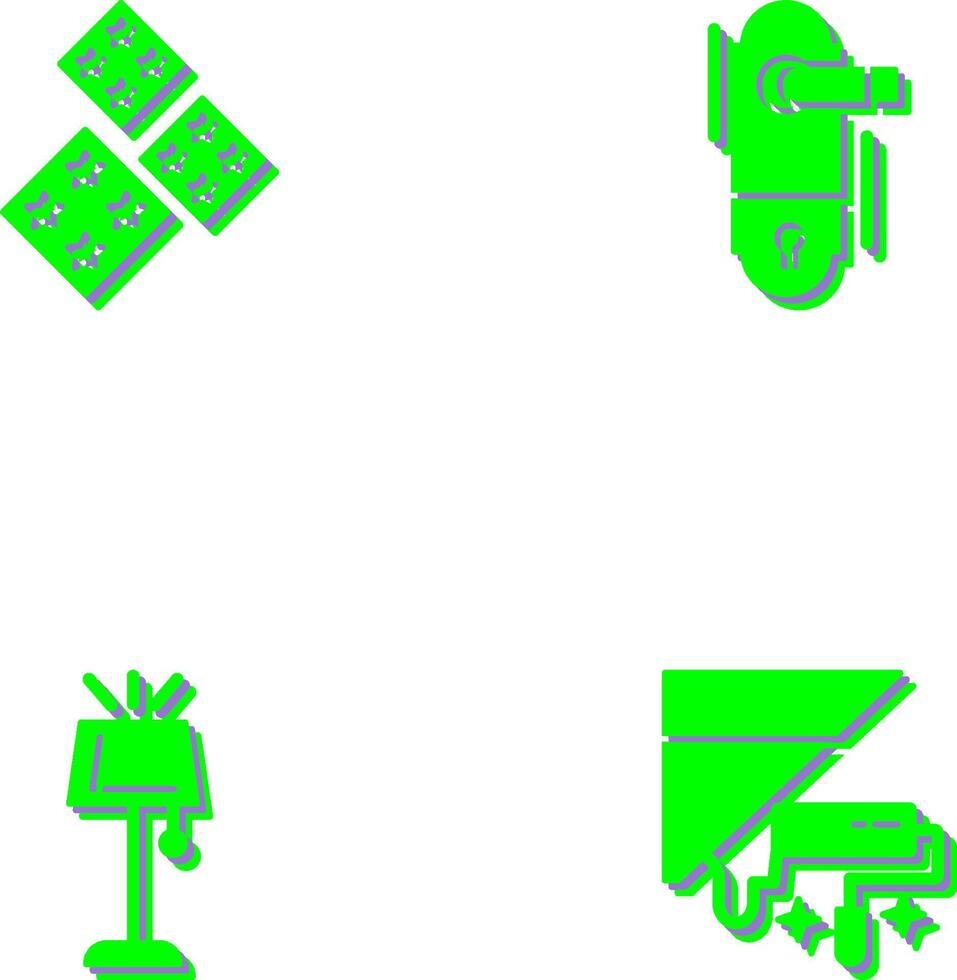 Tiles and Doorknob Icon vector