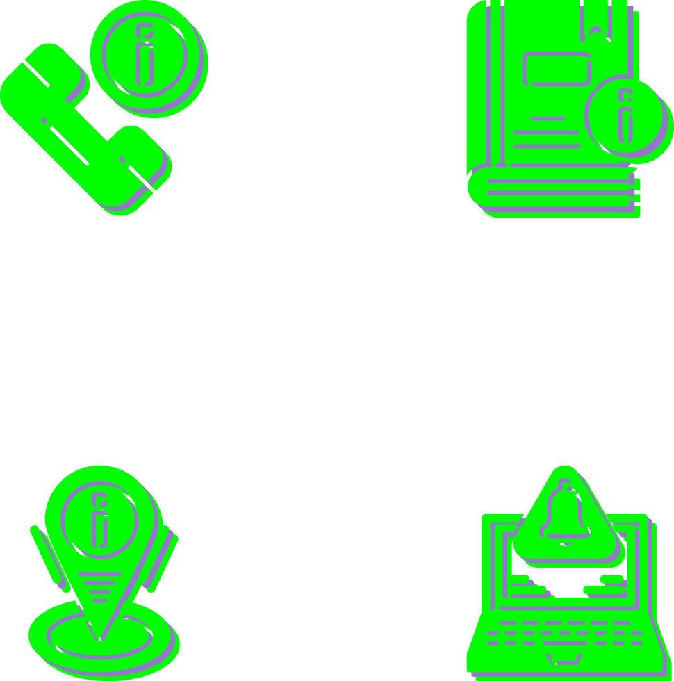 phone call and book Icon vector