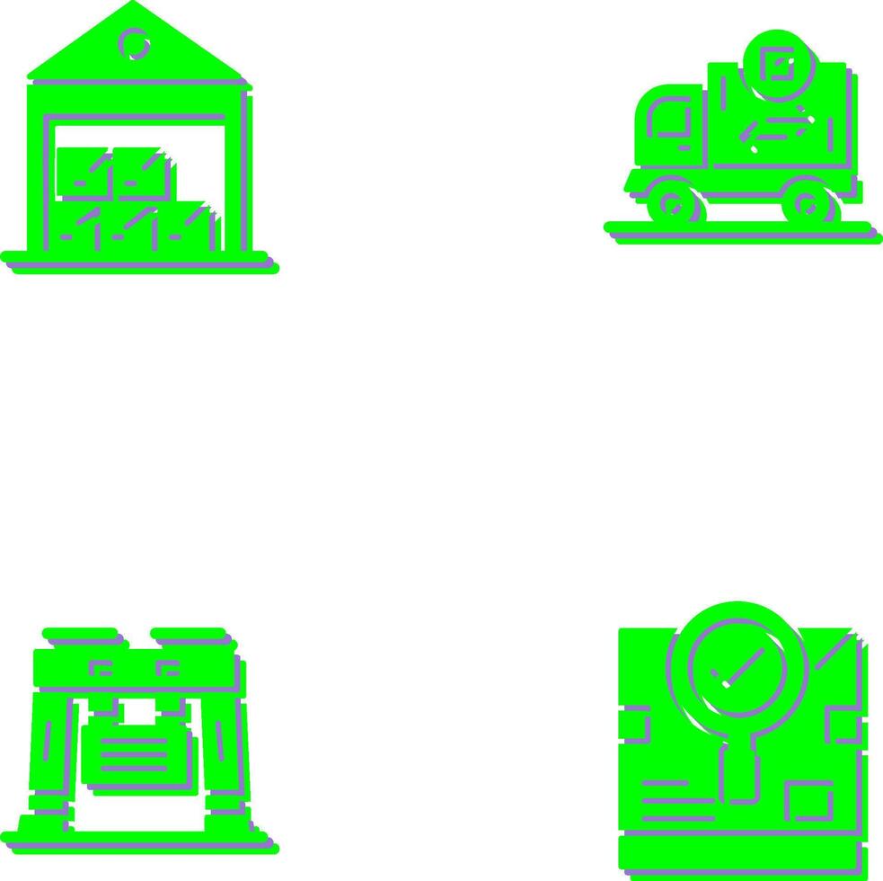 stock and delivery truck Icon vector