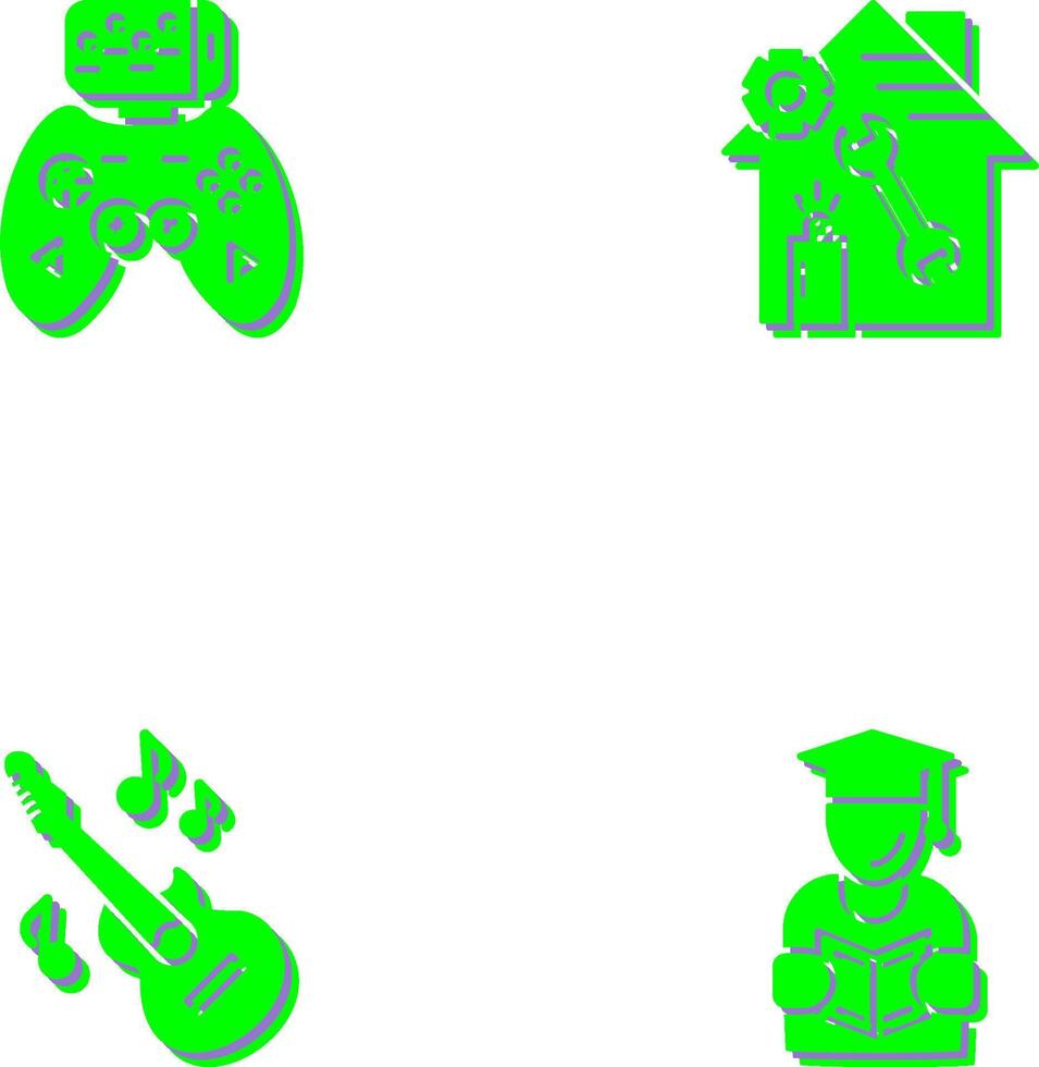 Game Controller and home repair Icon vector