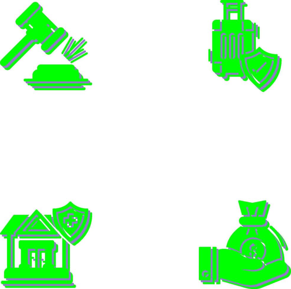 Gavel and Travel Icon vector