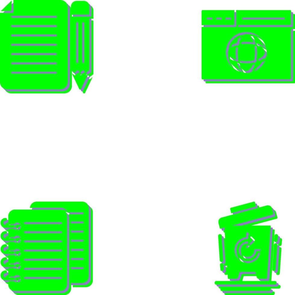 page and web page Icon vector