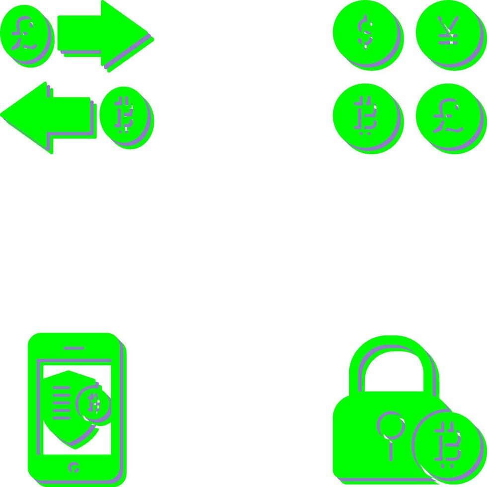 Exchange and Currency Icon vector