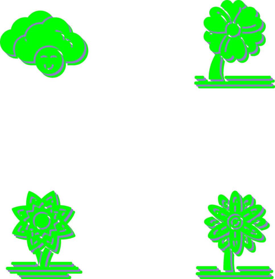 Cloudy and Clover Icon vector