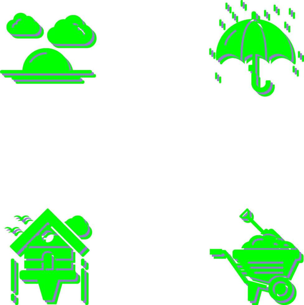 Sunshine and Raining Icon vector