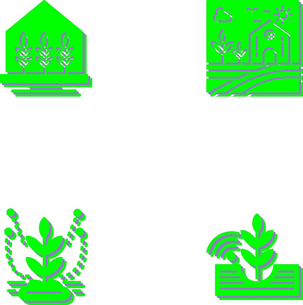 Farm House and Nature Icon vector