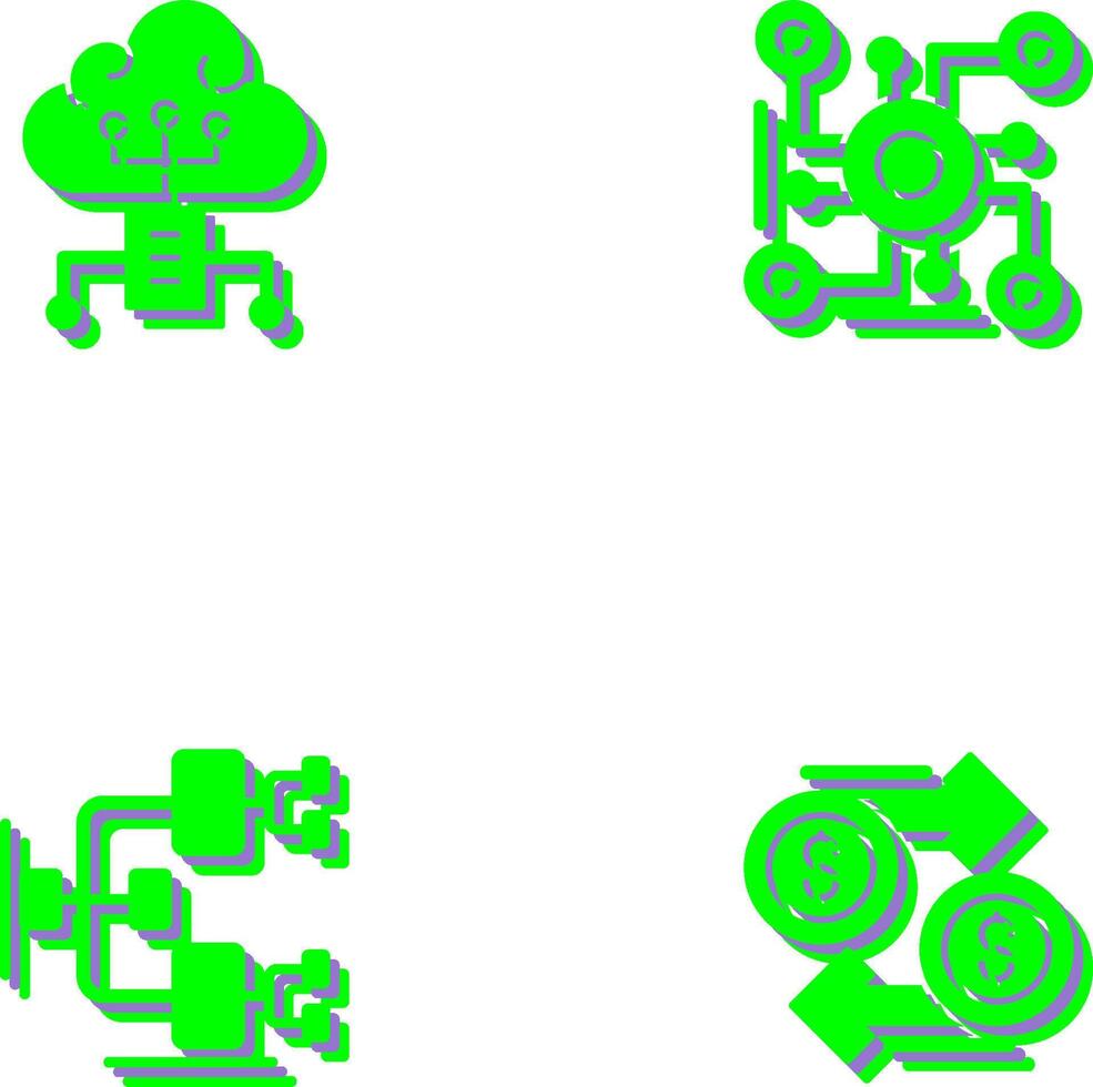 Cloud Computing and Connection Icon vector