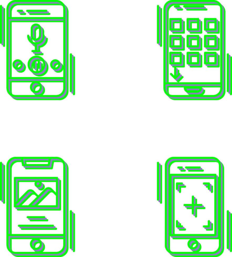 Voice Record and Device Icon vector