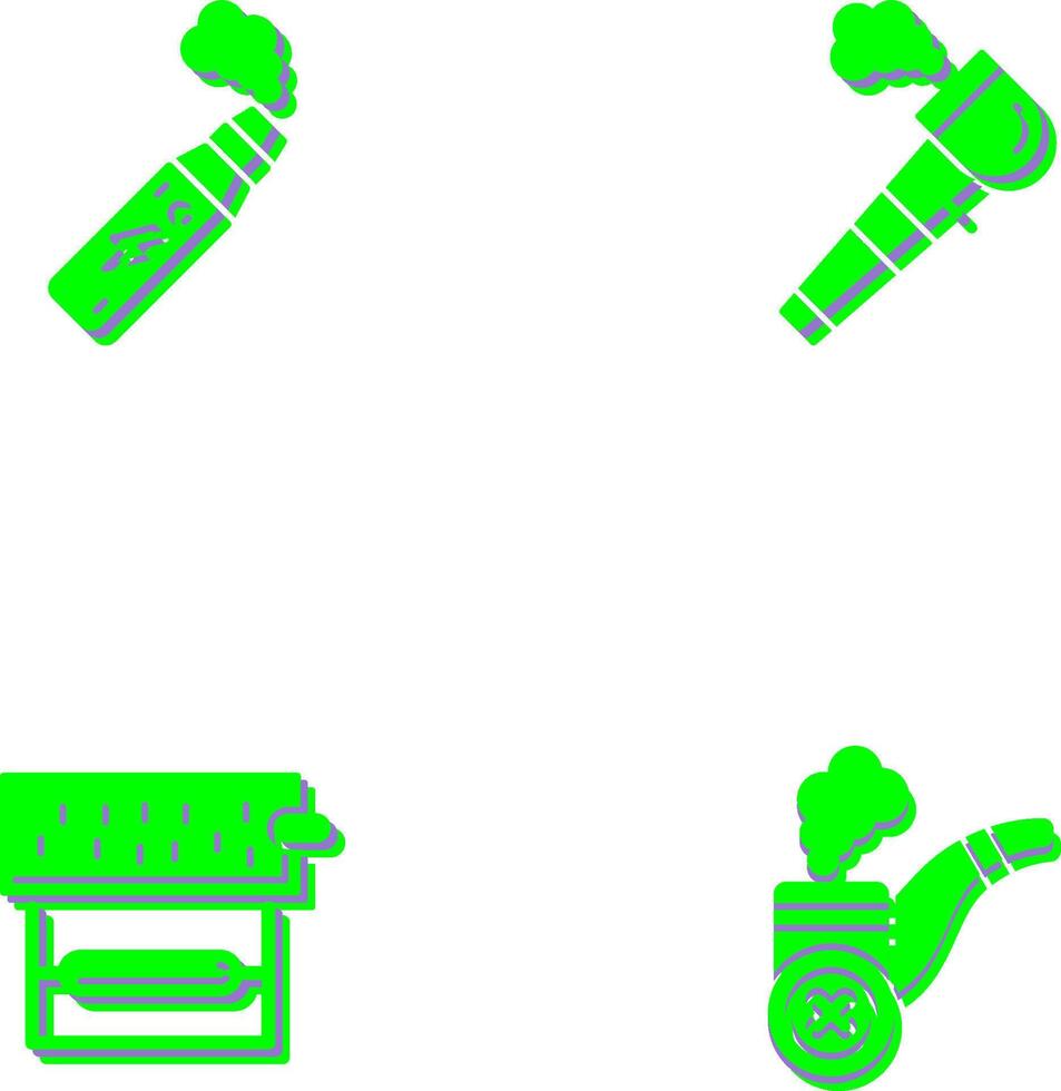 Electronic Cigarette and Pipe Of Peace Icon vector