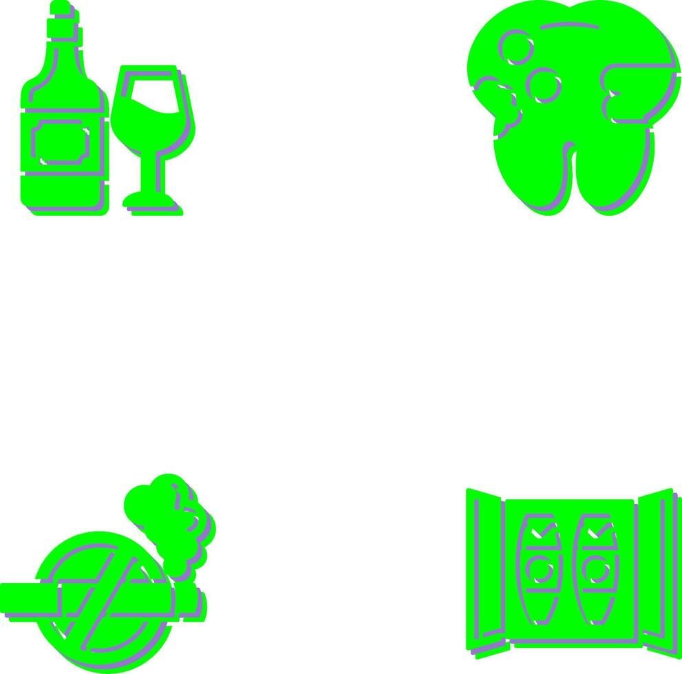 Wine and Caries Icon vector