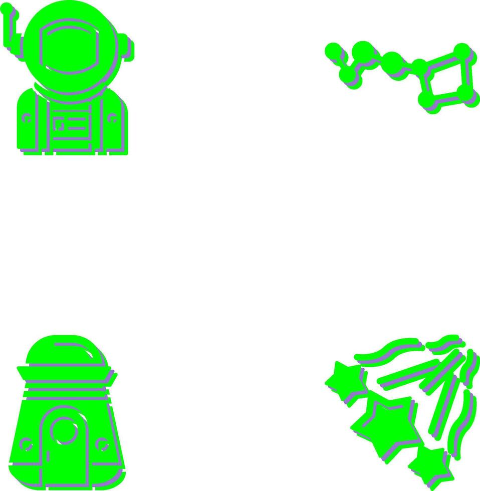 big dipper and astronaut Icon vector