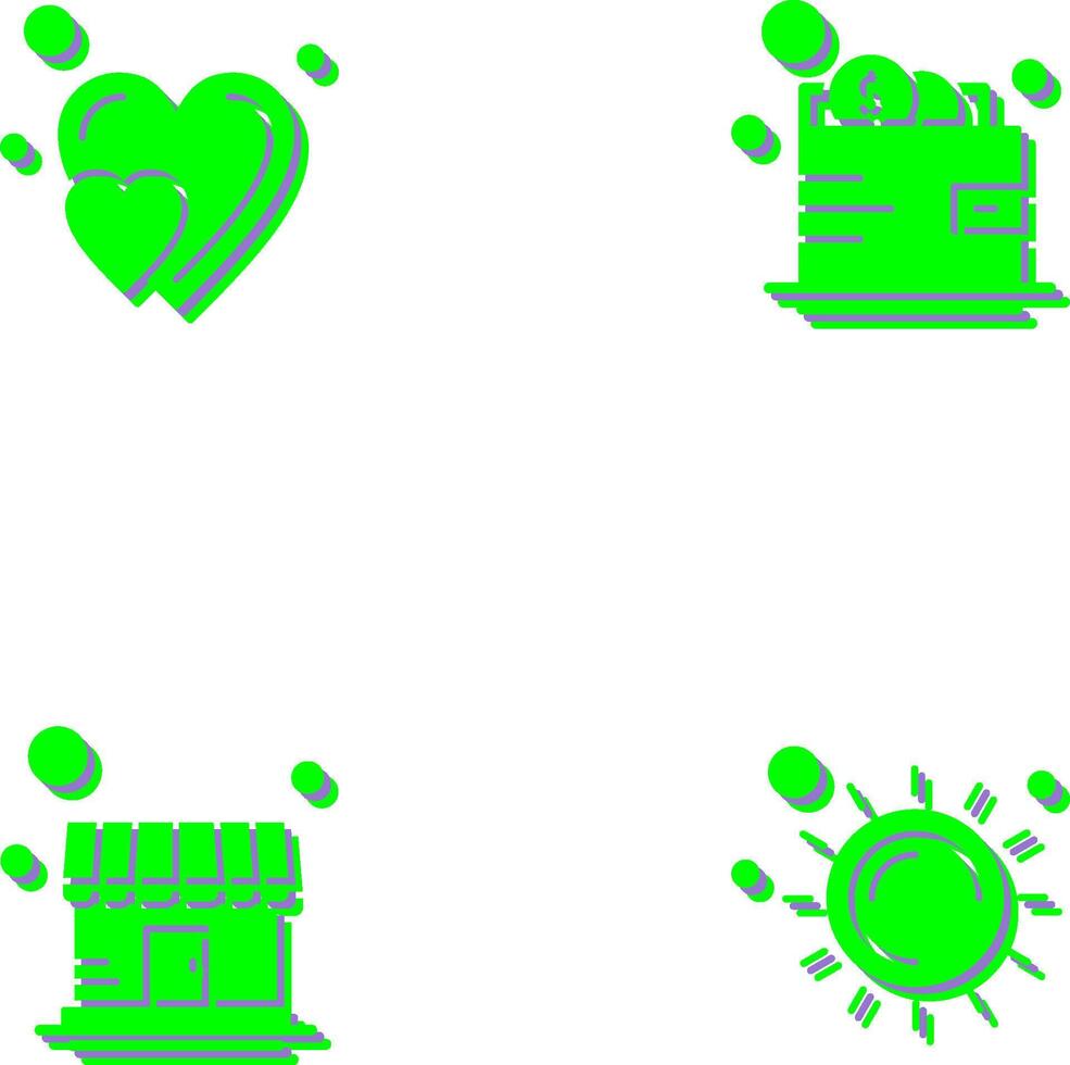 Heart and Wallet Icon vector