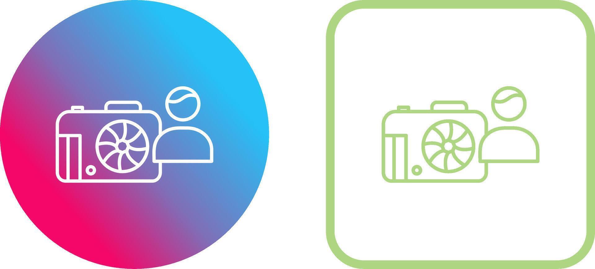Unique Photographer Icon Design vector