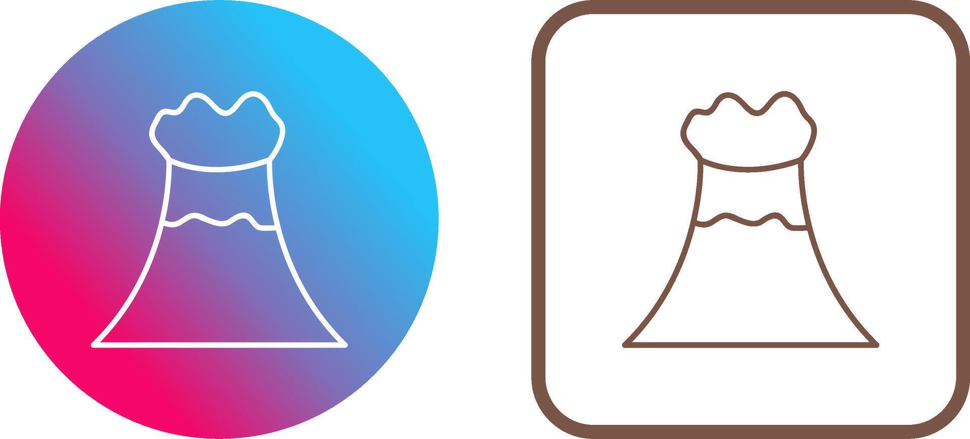 Volcano Icon Design vector