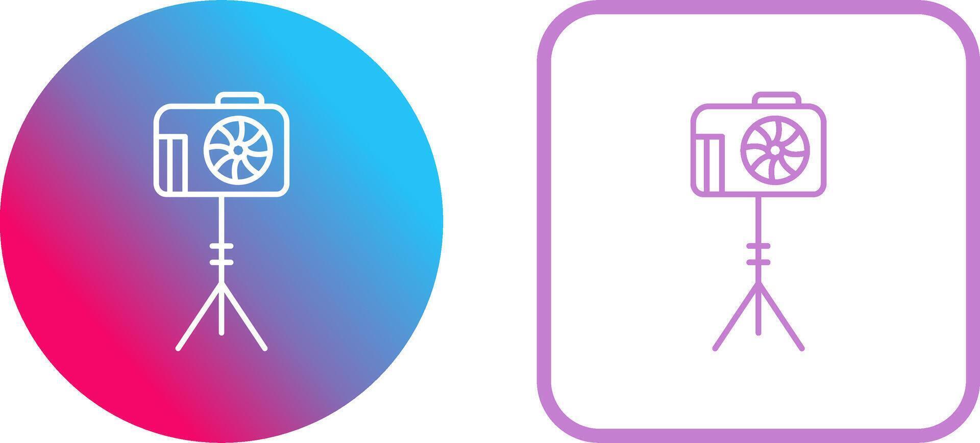 Unique Camera Stand Icon Design vector