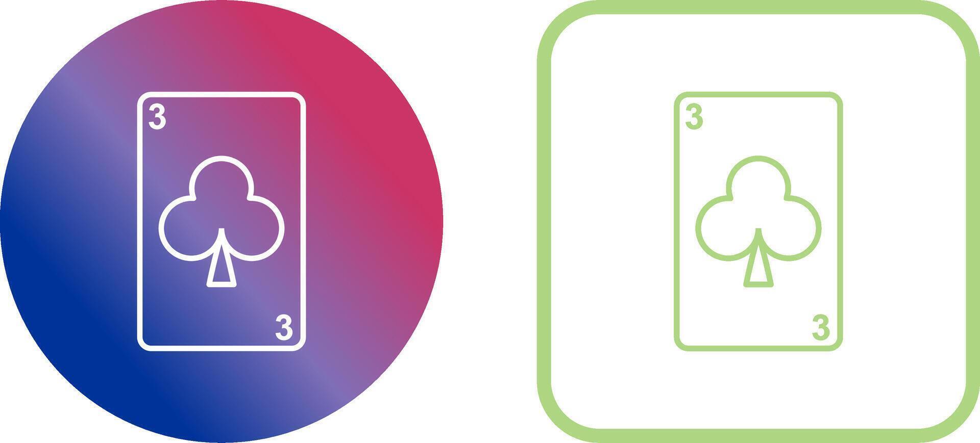Clubs Card Icon Design vector