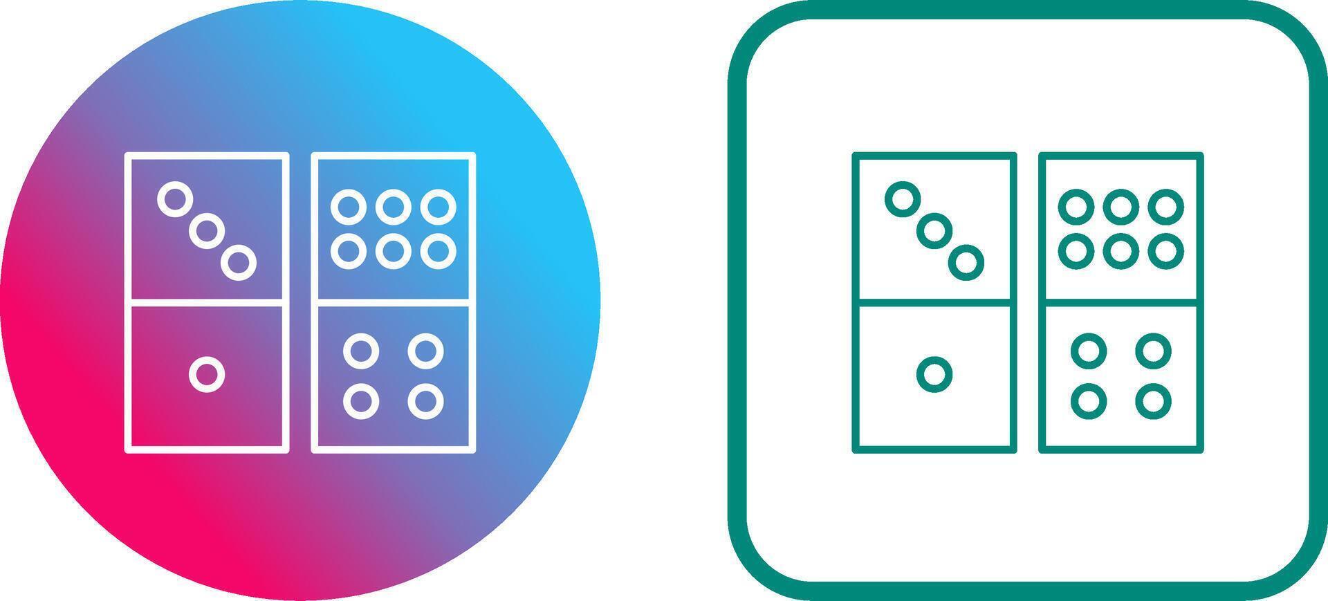 Domino Game Icon Design vector