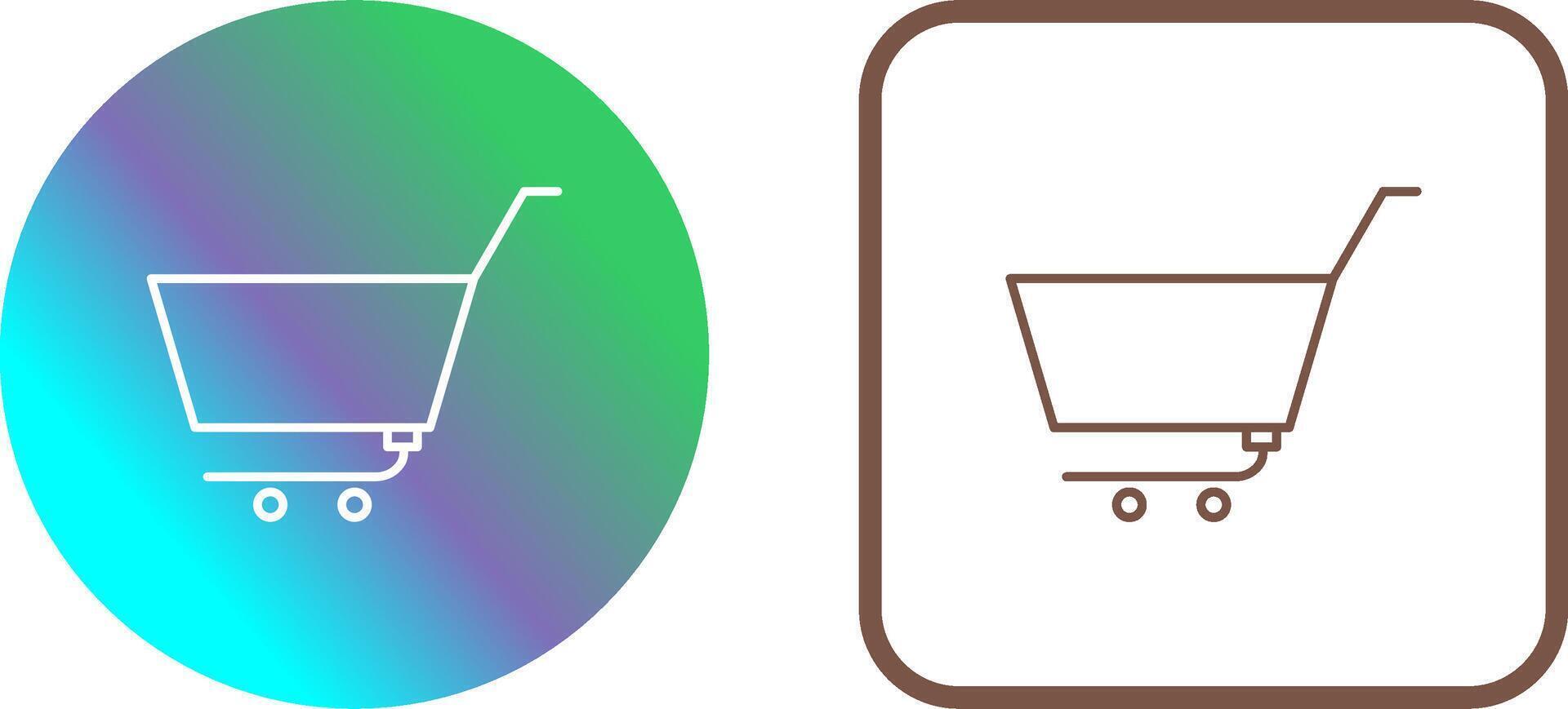 Unique Empty Cart Icon Design vector