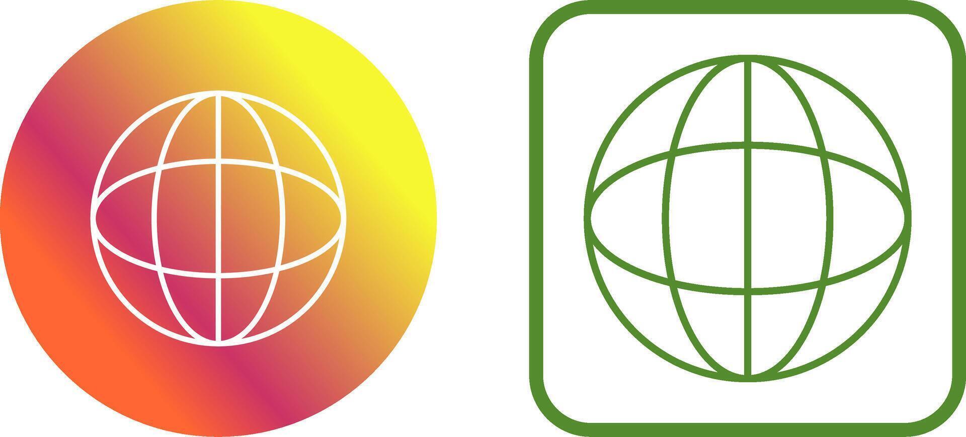 Unique Globe Icon Design vector
