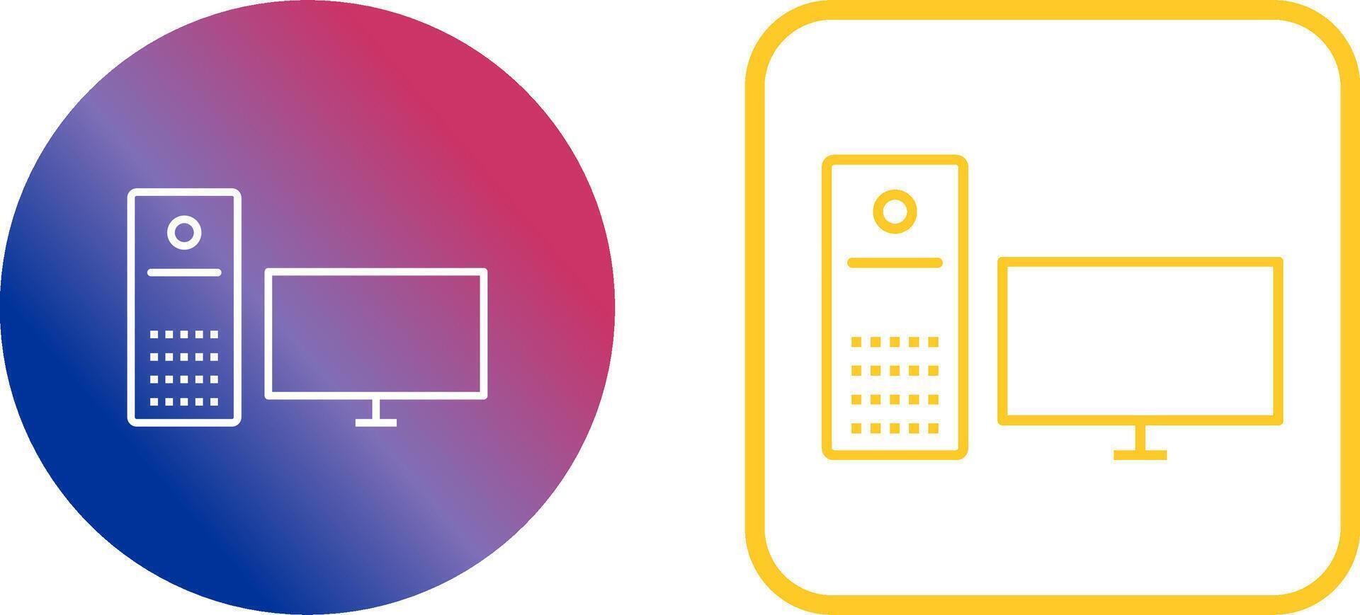 Unique Computer Icon Design vector