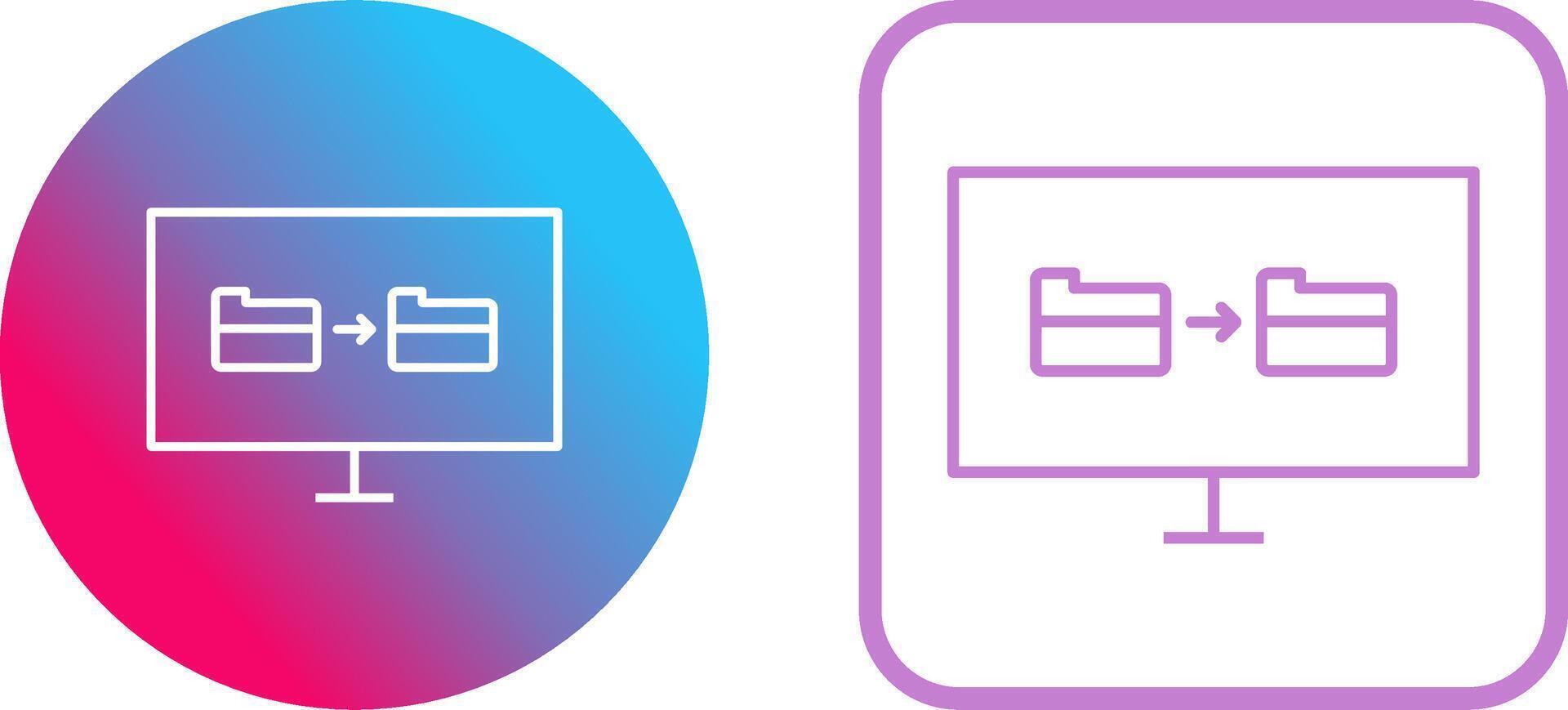 Unique File Sharing Icon Design vector