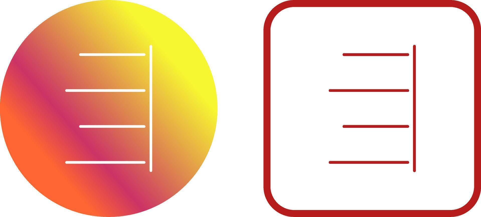 Unique Right Align Icon Design vector