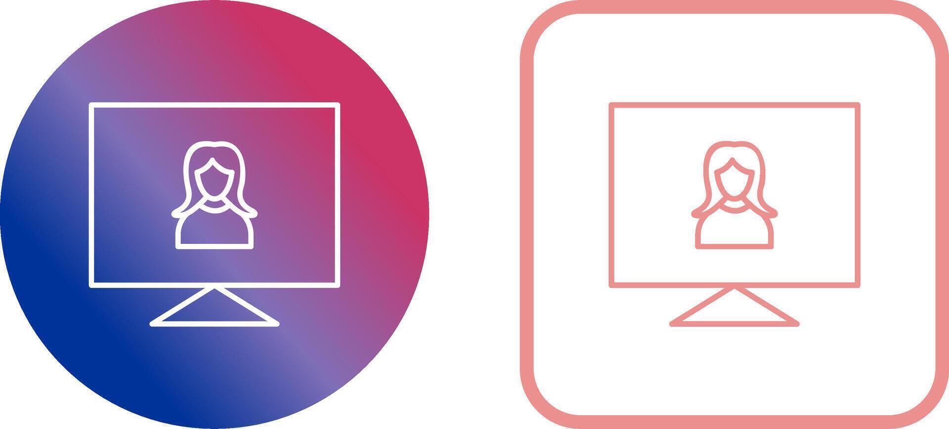 Female Visitor Icon Design vector