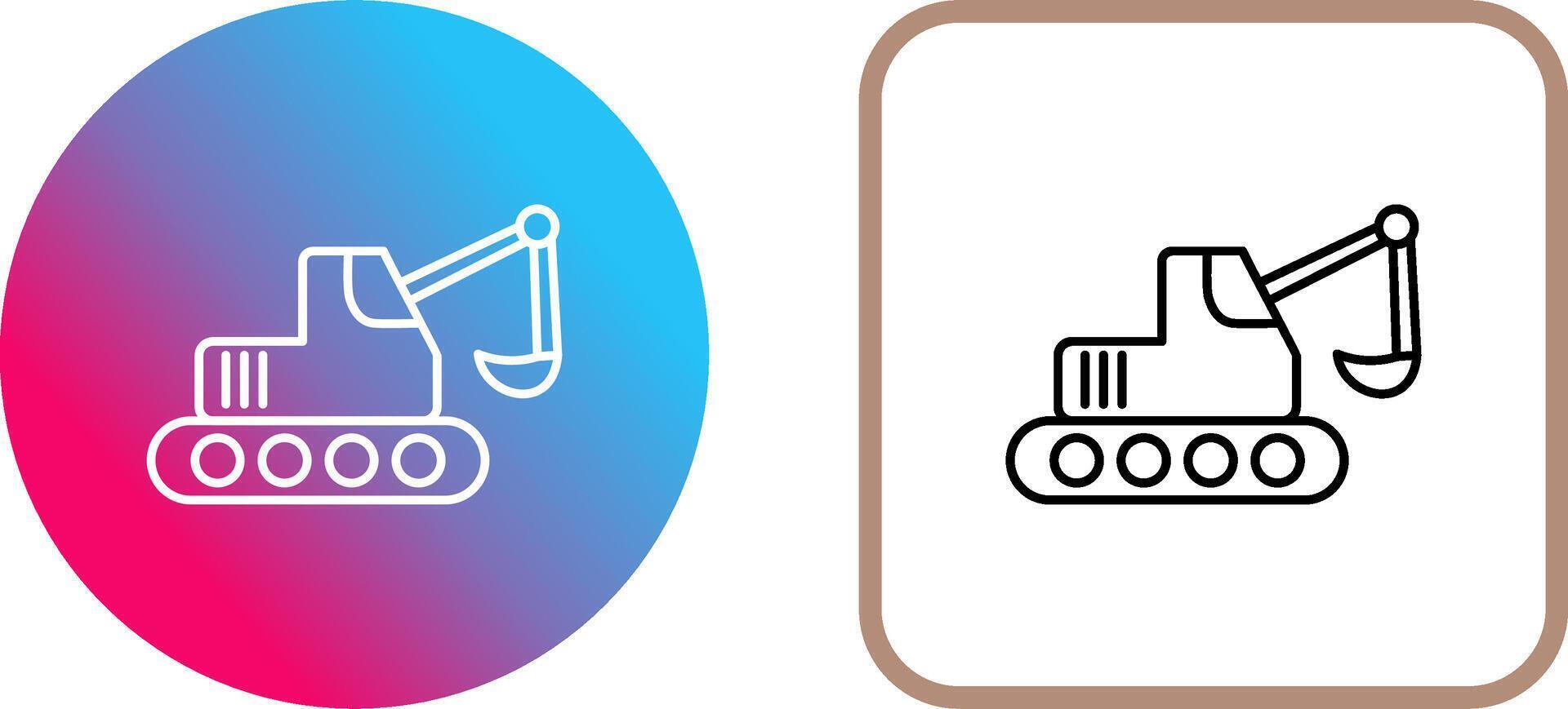 Escavator Icon Design vector
