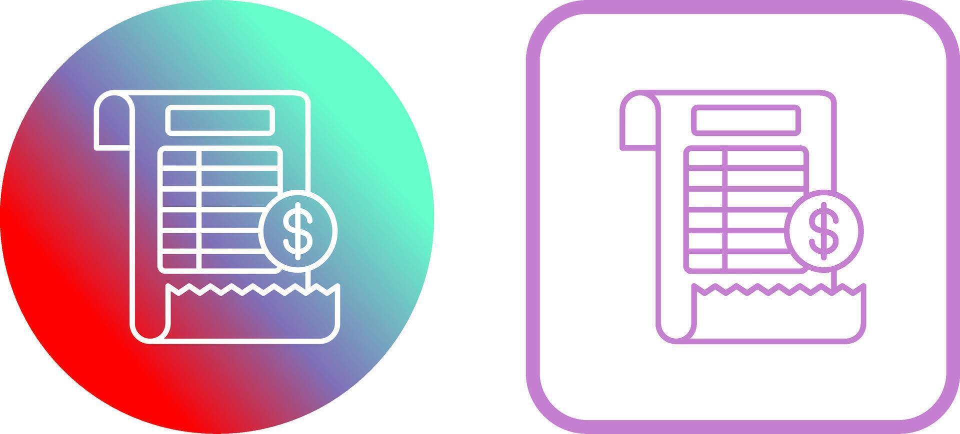 Bill Icon Design vector