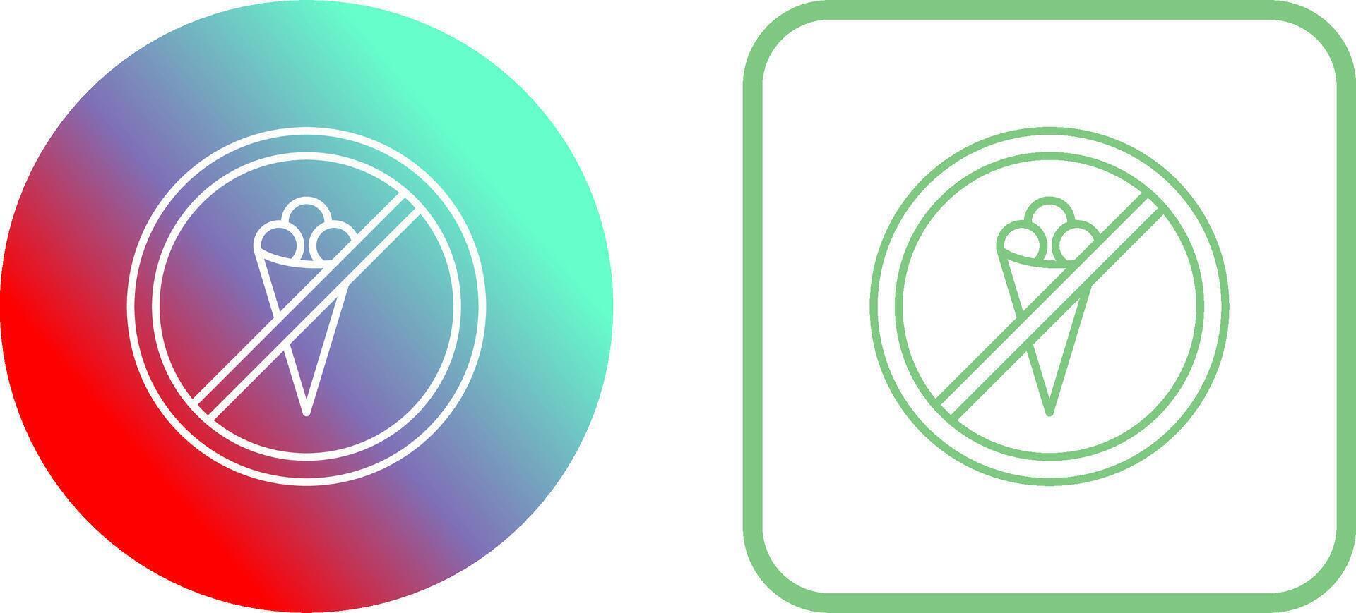 No Icecream Icon Design vector