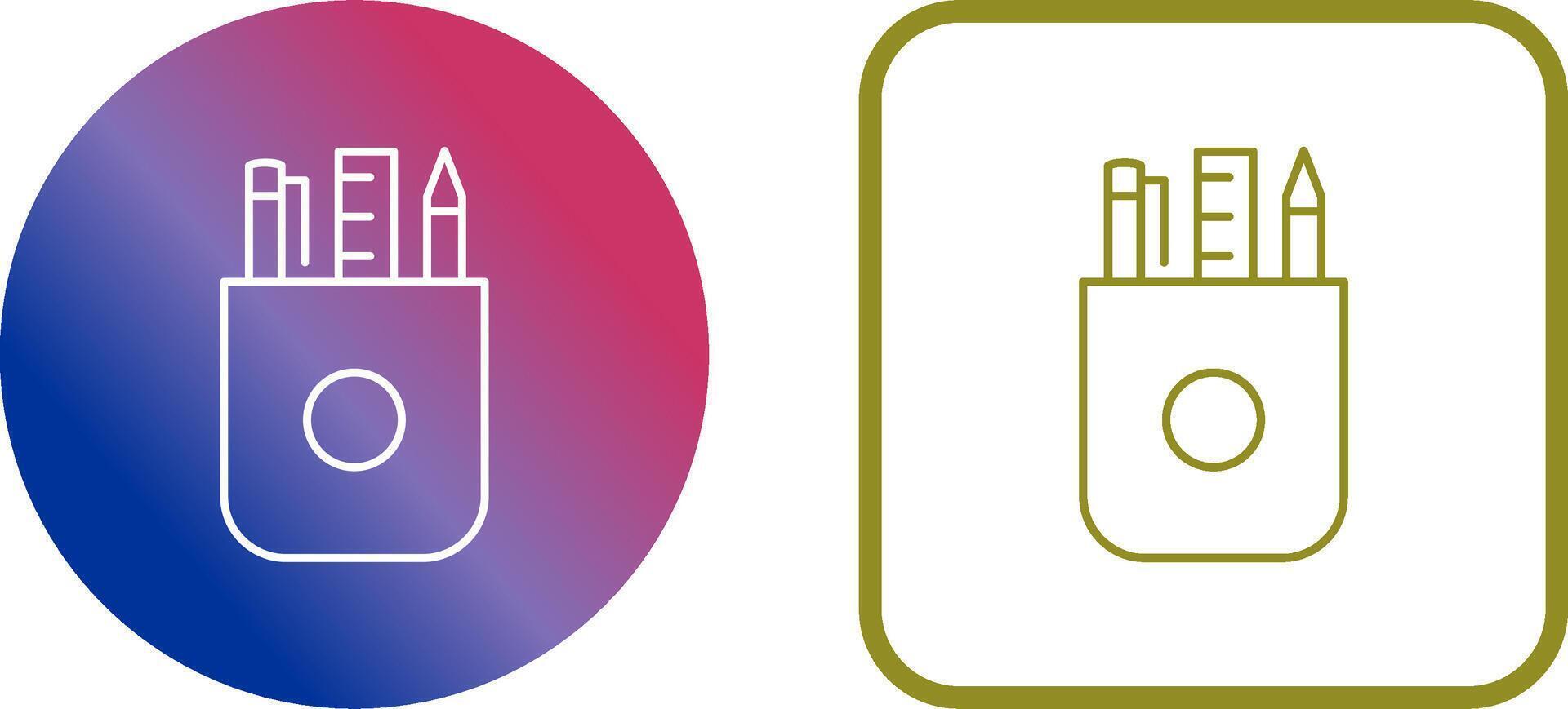 Unique Stationery Icon Design vector