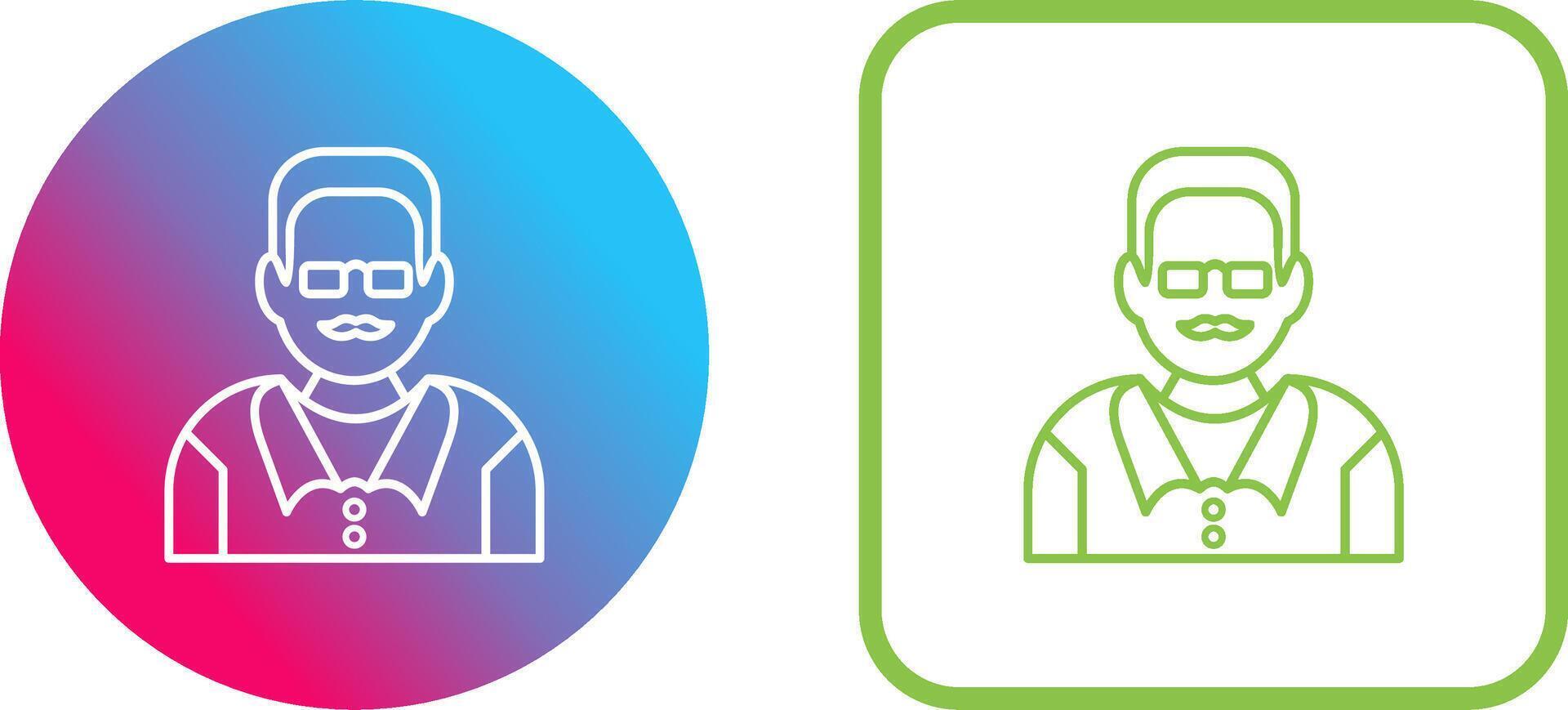 Unique Male Professor Icon Design vector