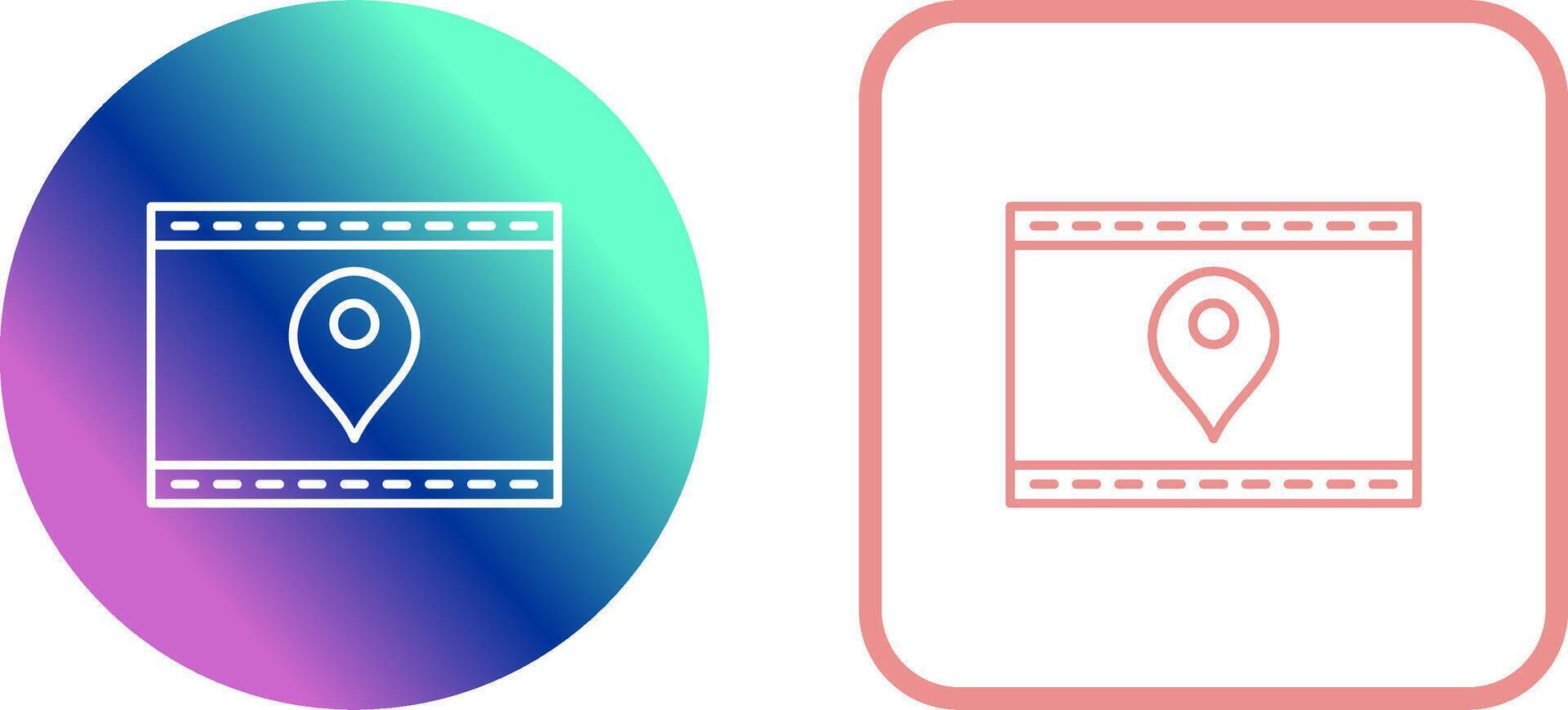 Unique Location Web Advertising Icon Design vector