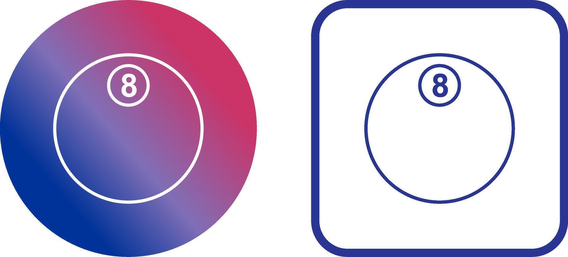 Unique Eight Ball Icon Design vector