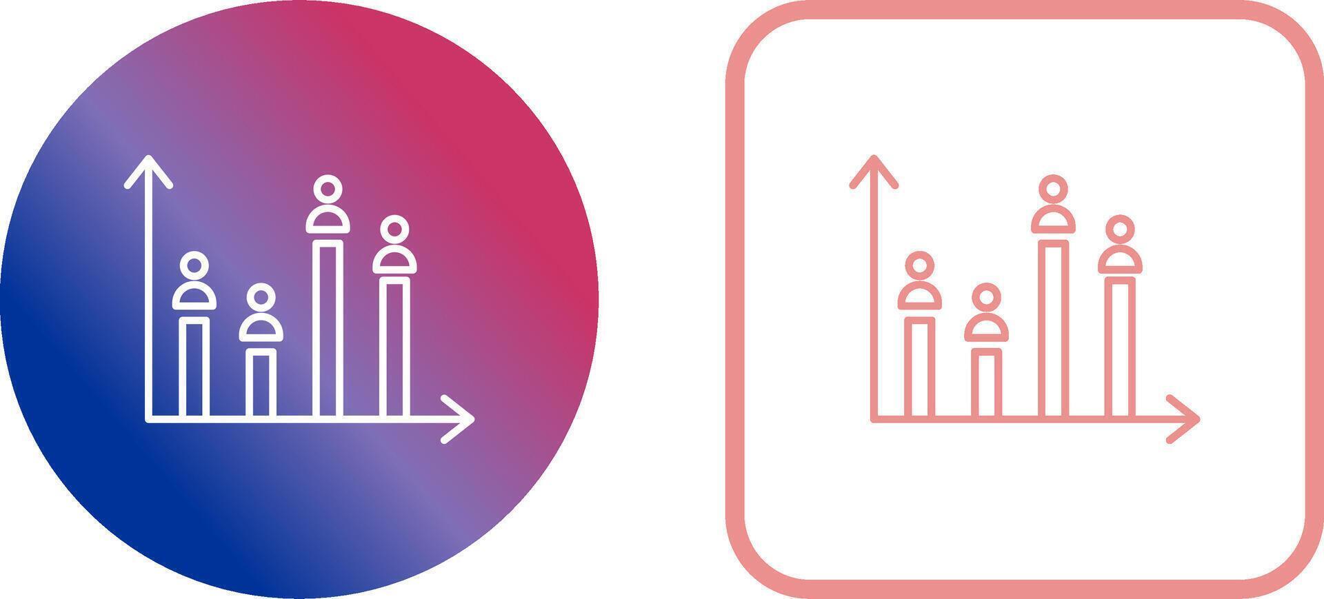 Candidate Graph Icon Design vector