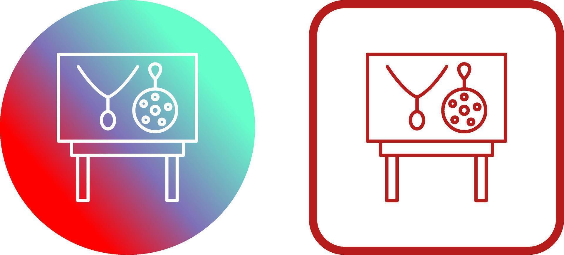 Jewel Exhibit Icon Design vector
